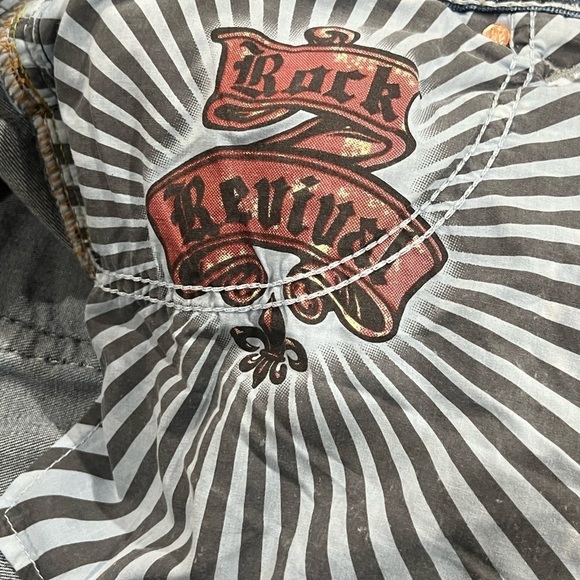 Rock Revival 42W 33L Tripp Straight Fit Distressed Western Cowboy Jeans Premium - Picture 10 of 15